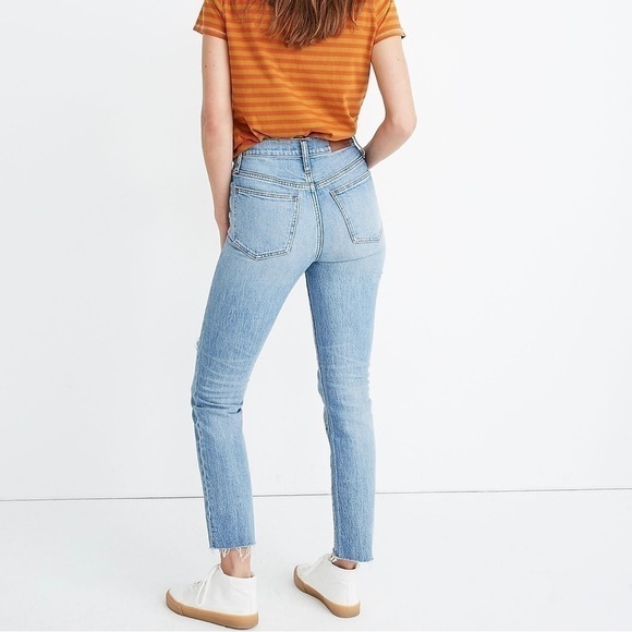 Madewell The Perfect Vintage Crop Distressed Jeans in Rosabelle Wash Size 24 - Picture 2 of 12